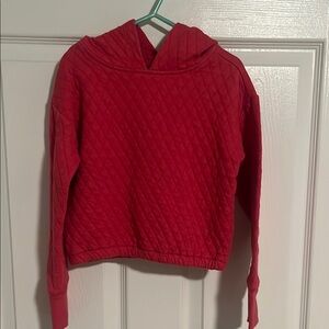 Quilted Red Hoodie